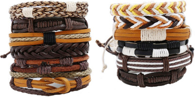 fashion for sure Leather Bracelet Set(Pack of 12)