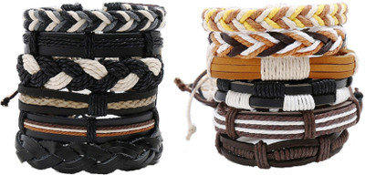 fashion for sure Leather Bracelet Set(Pack of 12)
