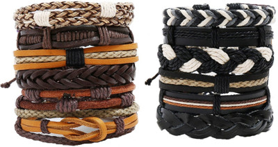 fashion for sure Leather Bracelet Set(Pack of 12)