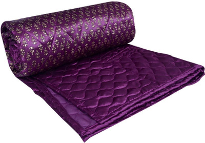 Indcrown Self Design Single Quilt for  Heavy Winter(Cotton, Multicolor)