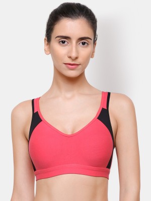 COLLEGE GIRL Women Sports Non Padded Bra(Pink, Black)