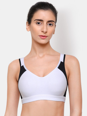 COLLEGE GIRL Women Sports Non Padded Bra(White, Black)