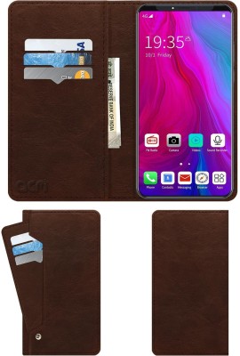 ACM Flip Cover for Leoie 6.1inch Mate33 Pro(Brown, Cases with Holder, Pack of: 1)