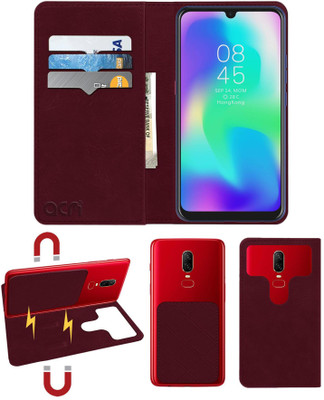ACM Flip Cover for Tecno Spark Power(Maroon, Cases with Holder, Pack of: 1)