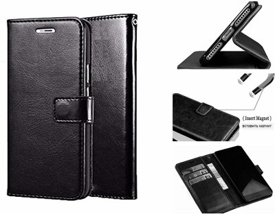 NKARTA Flip Cover for Lava Z80 Vintage Leather Mobile Wallet Flip Cover Case for Lava Z80(Black, Cases with Holder, Pack of: 1)
