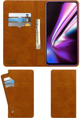 ACM Wallet Case Cover for Realme 5, Realme 5s, Realme 5i(Brown, Cases with Holder, Pack of: 1)