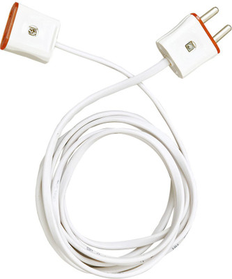 49% OFF on HI-PLASST 2-Pin Flexible Male-Female Socket,Flat Wire,Extension Cord for Multipurpose Use,Festive Decorations,Diwali,Christmas,etc (4mtr) 6 A Two Pin Socket