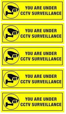 Giant Innovative You are under CCTV Surveillance Pack of 5 Emergency Sign
