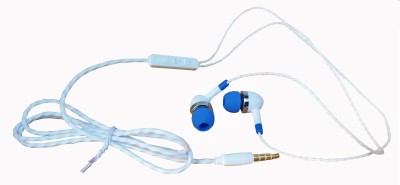 Xllent In-Ear Earphone With Mic - Super Bass with Crystal Clear Sound Wired Headset(White, Sky Blue, In the Ear)
