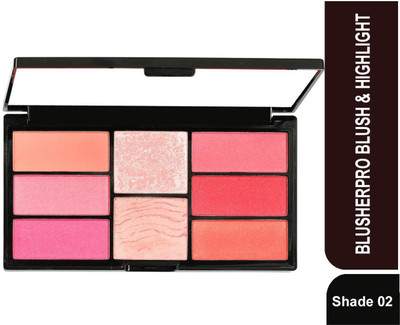 SWISS BEAUTY BLUSHERPRO BLUSH & HIGHLIGHT SB-880 Shade 02 Highlighter(Multicolor)
