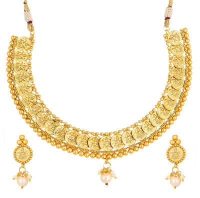 AADITA Metal, Alloy Gold-plated Gold Jewellery Set(Pack of 1)