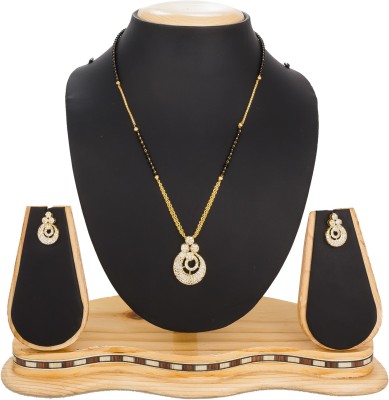 Vermont Alloy Gold-plated Black, Gold Jewellery Set(Pack of 1)