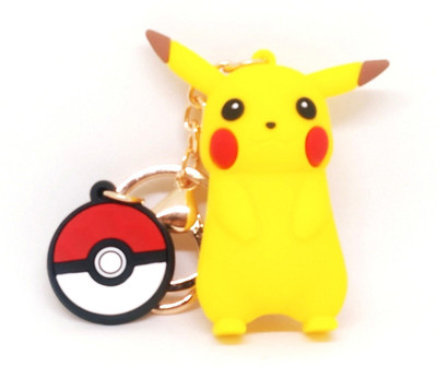 Trunkin TRN3392 Cute Classy Pokemon Pika Pika Pikachu Silicone Heavy Keyring Key Chain