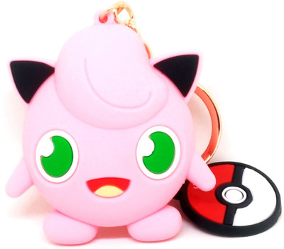 Trunkin TRN3390 Cute Classy Pokemon Jigglypuff Silicone Heavy Keyring Key Chain