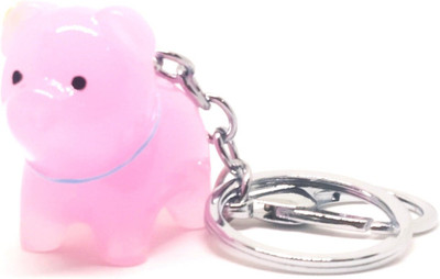 Trunkin TRN3356 Cute Dog Doggy Pet With Collar Pink Keyring Key Chain