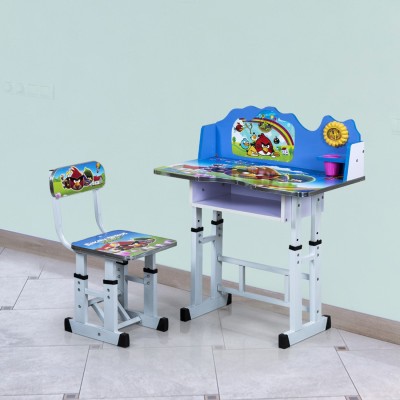 RoyalOak Angry Bird Kids Engineered Wood Study Table  (Finish Color - Blue)