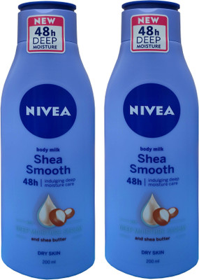 NIVEA Body Milk Shea Smooth 48h Deep Moisture Care 200ml *2(400 ml)