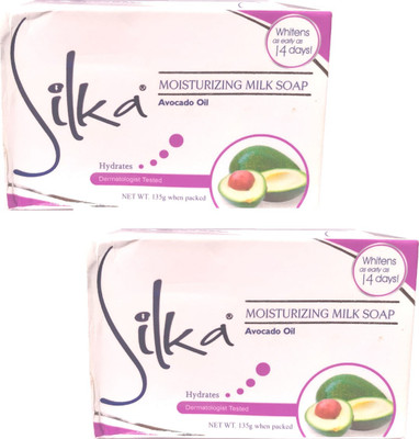 SILKA Moisturizing Milk Soap For Pore Minimising(Pack Of 2)(2 x 135 g)