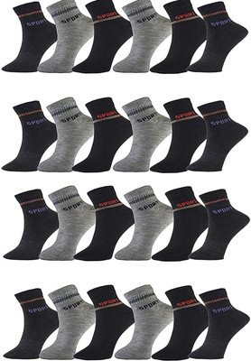 AKsells Men & Women Color Block Ankle Length, Low Cut(Pack of 12)