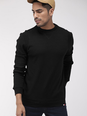 Tommy Hilfiger Full Sleeve Solid Men Sweatshirt