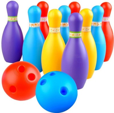 BKDT Marketing Bowling Set with 10 Bottles and 2 Balls Bowling