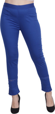 POPWINGS Regular Fit Women Blue Trousers