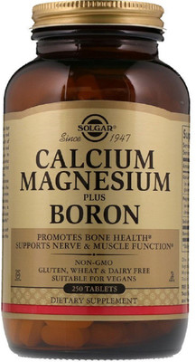 Solgar Calcium Magnesium Plus Boron, 250 Tablets(1000 mg)