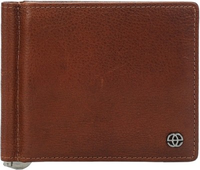 eske Men Casual, Formal, Evening/Party, Travel Brown Genuine Leather Money Clip(8 Card Slots)