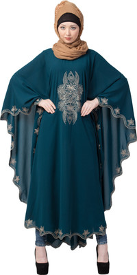 MRC Crepe Abaya With Hijab(Green)