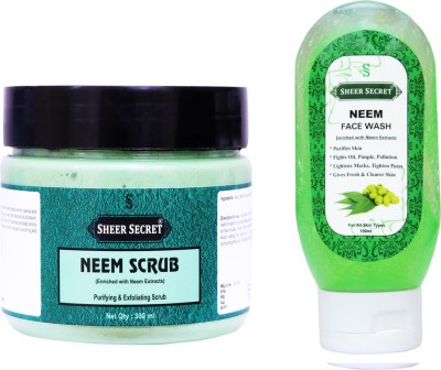 Sheer Secret Neem Face Wash 100ml and Neem Scrub 300ml(2 Items in the set)