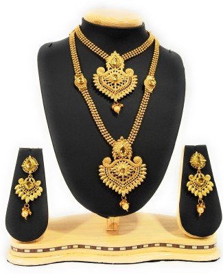 R A Enterprises Alloy Gold-plated Gold Jewellery Set(Pack of 1)