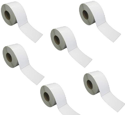 youtech 100X150 (4inchX6inch) Barcode Shipping Label Stickers 1''up Thermal Paper Label (White) 1ROLL 250 LABELS set of 6 Roll Labels In Roll, Permanent Self Adhesive Paper Label(White)