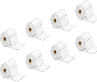 youtech 40MMX60MM (1.57inchX2.36inch) Barcode Label 1''up Self-adhesive Paper Label (White) 1ROLL 1000 LABELS set of 8 Roll Labels In Roll, Permanent Self Adhesive Paper Label(White)