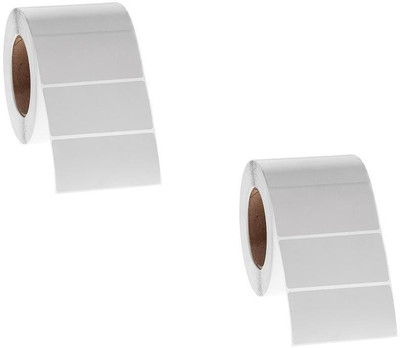youlogic 100x75 Barcode Label 1''up Thermal Paper Label (White) 1ROLL 400 LABELS Pack of 2 Roll thermal paper Paper Label(White)