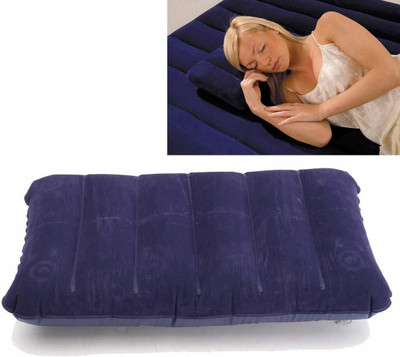 Pragati Hub Air Solid Travel Pillow Pack of 1(Blue)