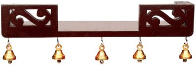 The Bells Designer Wooden Wall Shelf Temple Shelf Living Room, Office Wooden Wall Shelf(Number of Shelves - 1, Brown)