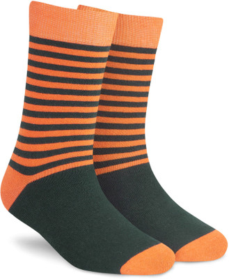 Dynamocks Men & Women Striped, Color Block Mid-Calf/Crew