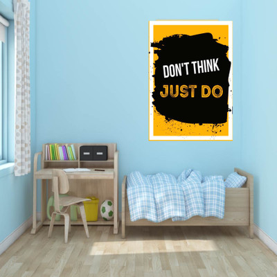 voorkoms 45.72 cm Don't Think Just Do Large paper with laminated New Wall Sticker Size 12x18 Removable Sticker(Pack of 1)