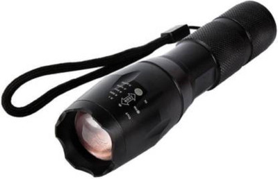 Life Friends 5-mode White Light Zooming Flashlight Battery Charger Of Standard Operation Energy Flashlight Torch Torch(Black, 4 cm, Rechargeable)