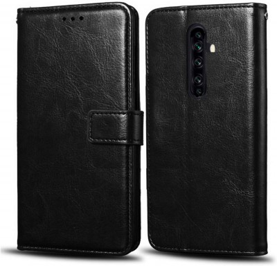 Coverage Flip Cover for OPPO Reno2 - CPH1907(Black, Dual Protection, Pack of: 1)