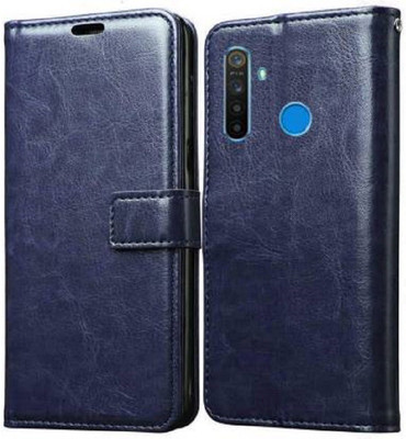 YouAndMeHub Flip Cover for Realme 5(Blue)