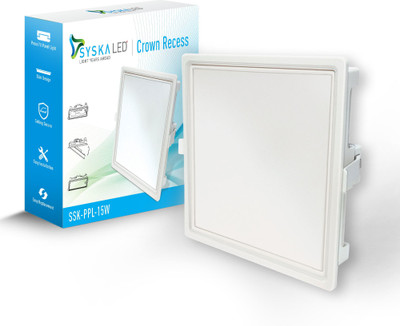 Syska SSK-PPL-15W Square Crown 4000K Recessed Ceiling Light Ceiling Lamp(Yellow)