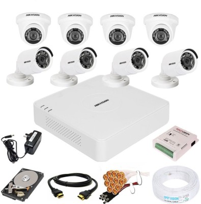 HIKVISION 8 Channal DVR 1080p 1Pcs,Outdoor Camera 4Pcs,Indoor Camera 4Pcs,Hard Disk Security Camera(8 Channel)