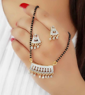 Bhagya Lakshmi Alloy White, Black Jewellery Set(Pack of 1)