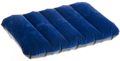 PAVITRA ENTERPRISE Polyester Fibre Solid Travel Pillow Pack of 1(Blue)