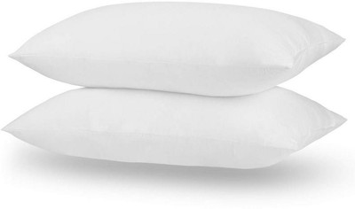 Angel Mommy Light Fluffy Polyester Fibre Solid Sleeping Pillow Pack of 2(White)