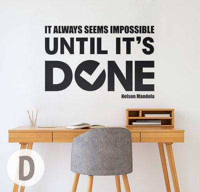 marvellous 60 cm m_itsalwaysimpossible Self Adhesive Sticker(Pack of 1)
