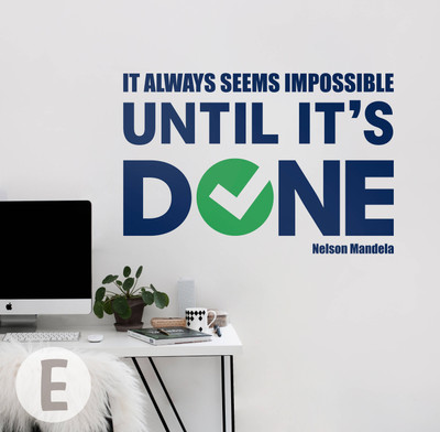 marvellous 60 cm m_itsalwaysimpossible Self Adhesive Sticker(Pack of 1)