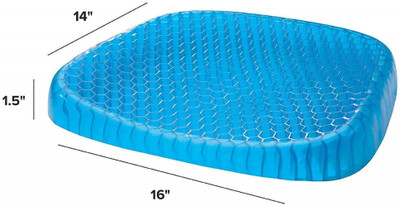 NIMYANK Cushion Memory Seat Pillow with Non-Slip Lumbar Support Back / Lumbar Support(Blue)