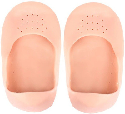 Kruvad Silicon Heel Anti-Crack Shocks Heel Support(Beige)